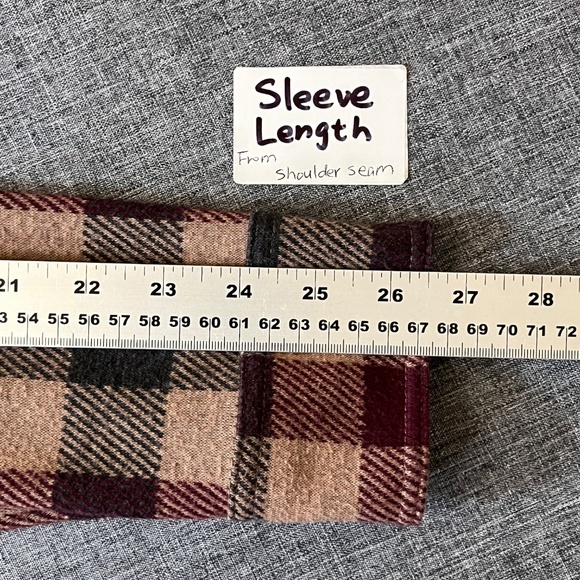 Faherty Legend Flannel Button Down Sweater Shirt - Men's Size M - Tan - Picture 9 of 12